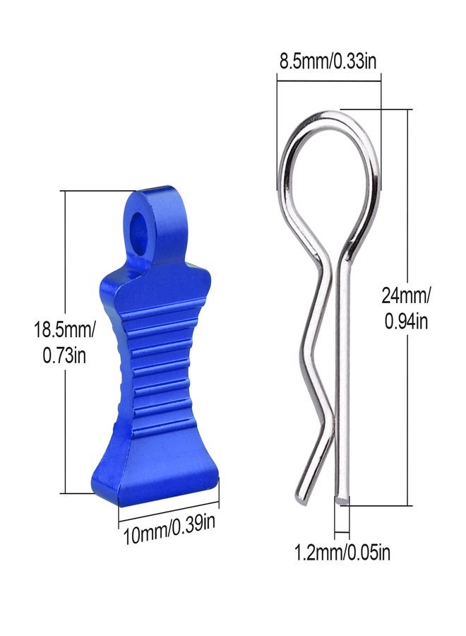 AllinRC RC Car Body Clips with Pull Tab for 1/10 1/12 Scale Traxxas Axial Redcat Losi Tamiya HPI HSP RC Truck Crawler Buggy On Road Touring Racing, Set of 4 (Navy Blue) - Image 2